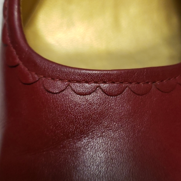 Massimo Red Leather square toe, block heels, 8.5 - Picture 13 of 14